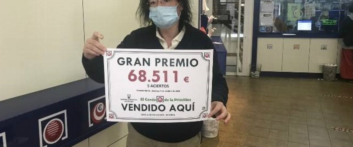 El Gordo de la Primitiva entrega dos premios de 68.511 euros