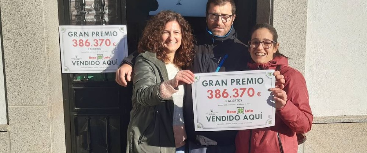 Marcelino y Silvia, un matrimonio de Cáceres, ganan más de 380 mil euros en la Bonoloto