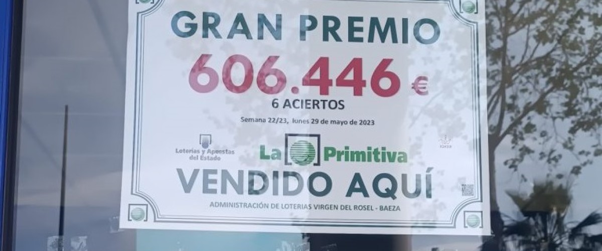 Un vecino de Baeza (Jaén) gana 606.446 euros en La Primitiva