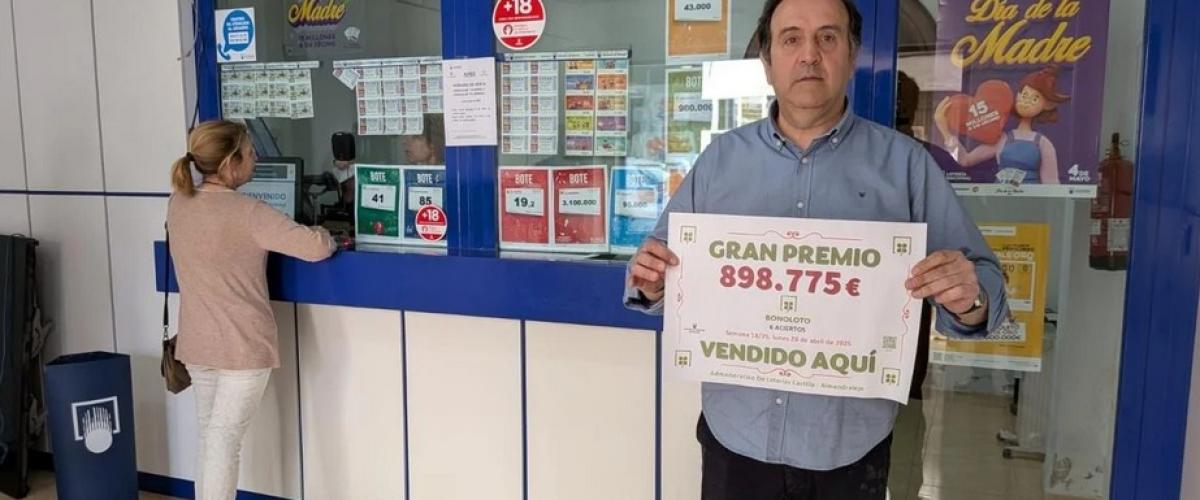 Un pacense consigue un bote de 898.775 euros en la Bonoloto