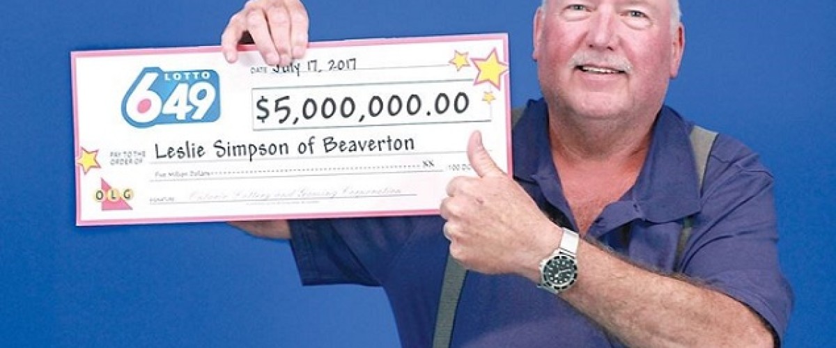 Leslie Simpson, ganador de 5 millones de euros en la Lotto 6/49